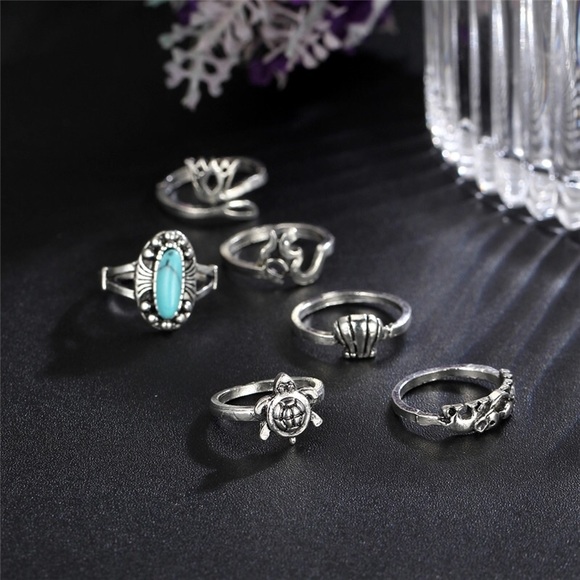🐘🐢 Beautiful Ring Set - Picture 2 of 3